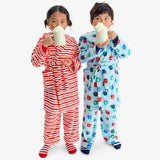 Kids plush fleece PJ pant in candy stripe