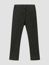 Emie Straight High Rise | Black Peached Raw