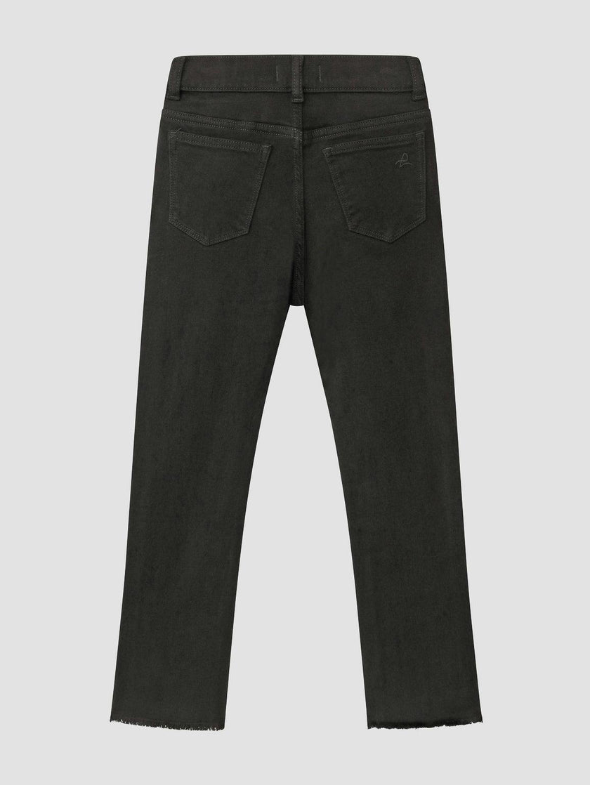 Emie Straight High Rise | Black Peached Raw