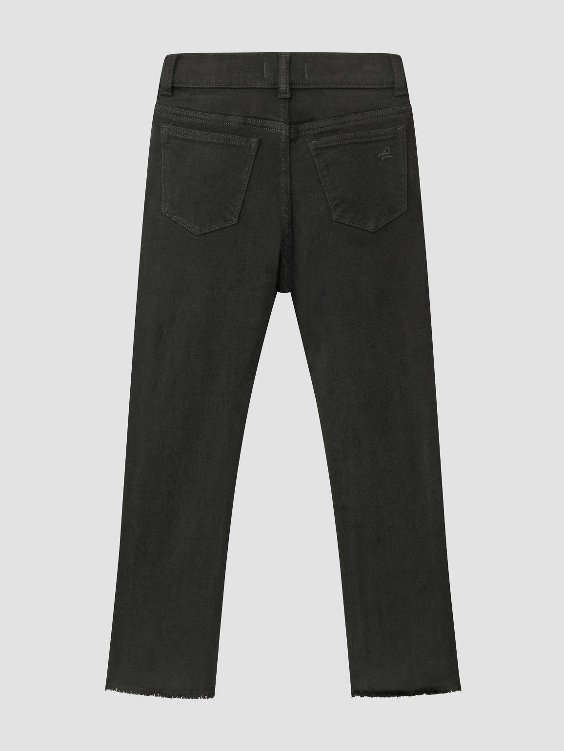 Emie Straight High Rise | Black Peached Raw