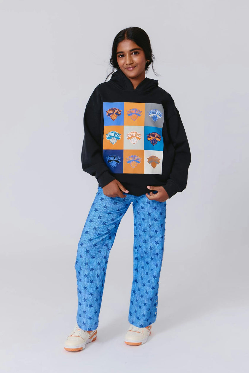 New York Knicks Basketball Girls Technicolor Hoodie
