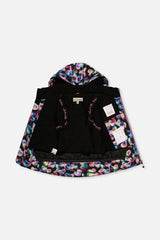 Two Piece Play Snowsuit Black Heart Print With Pink Pants