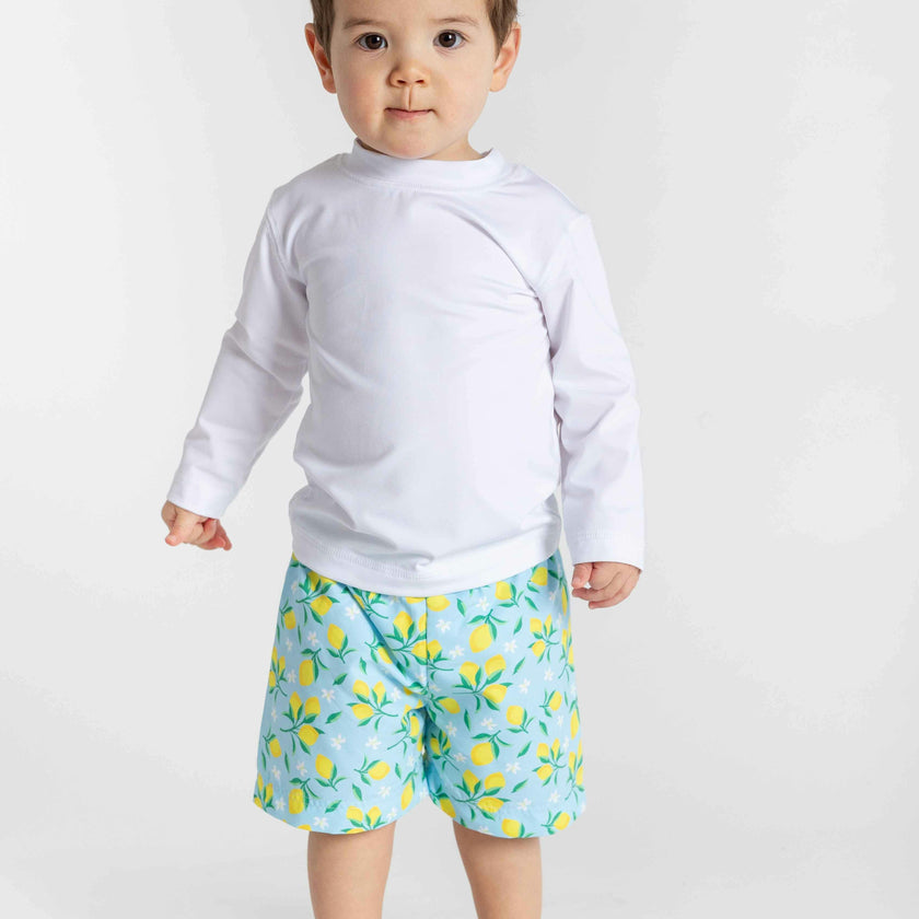 Lemon Print Swim Trunk