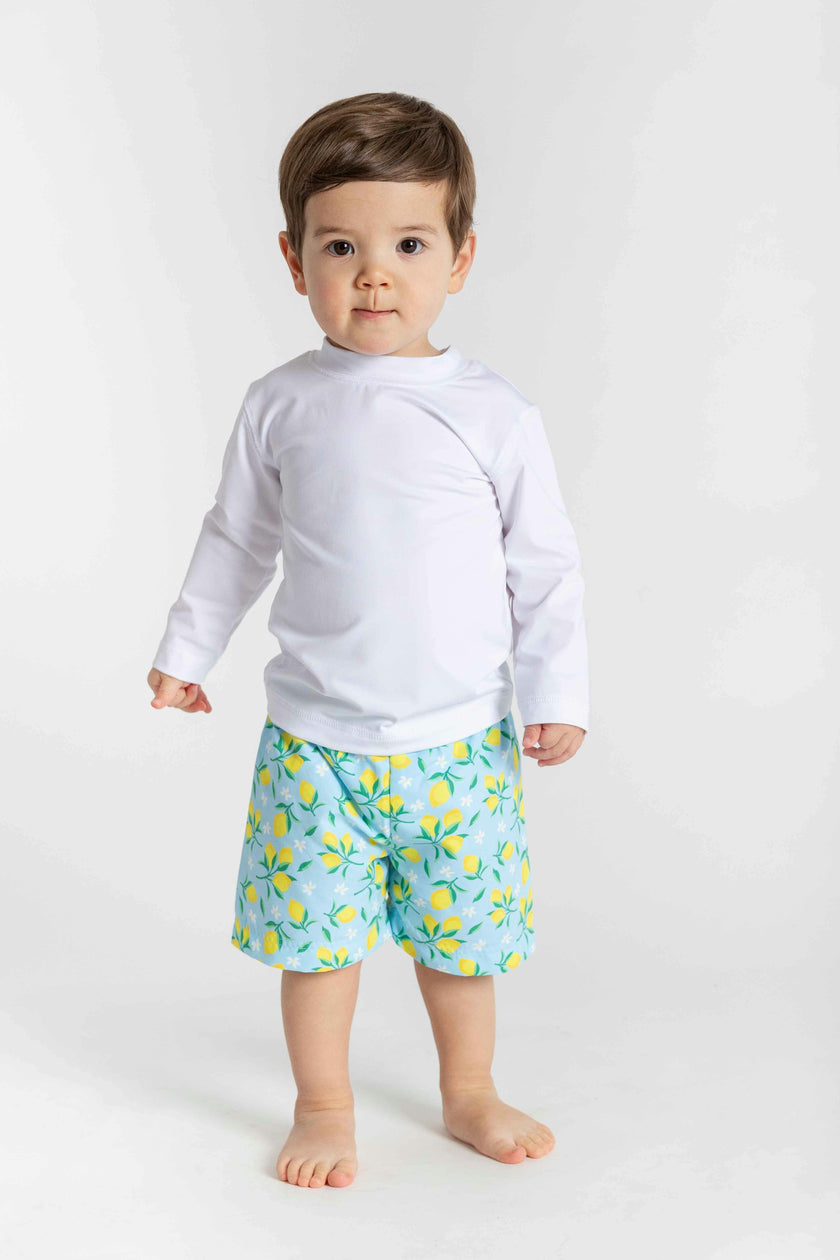 Lemon Print Swim Trunk