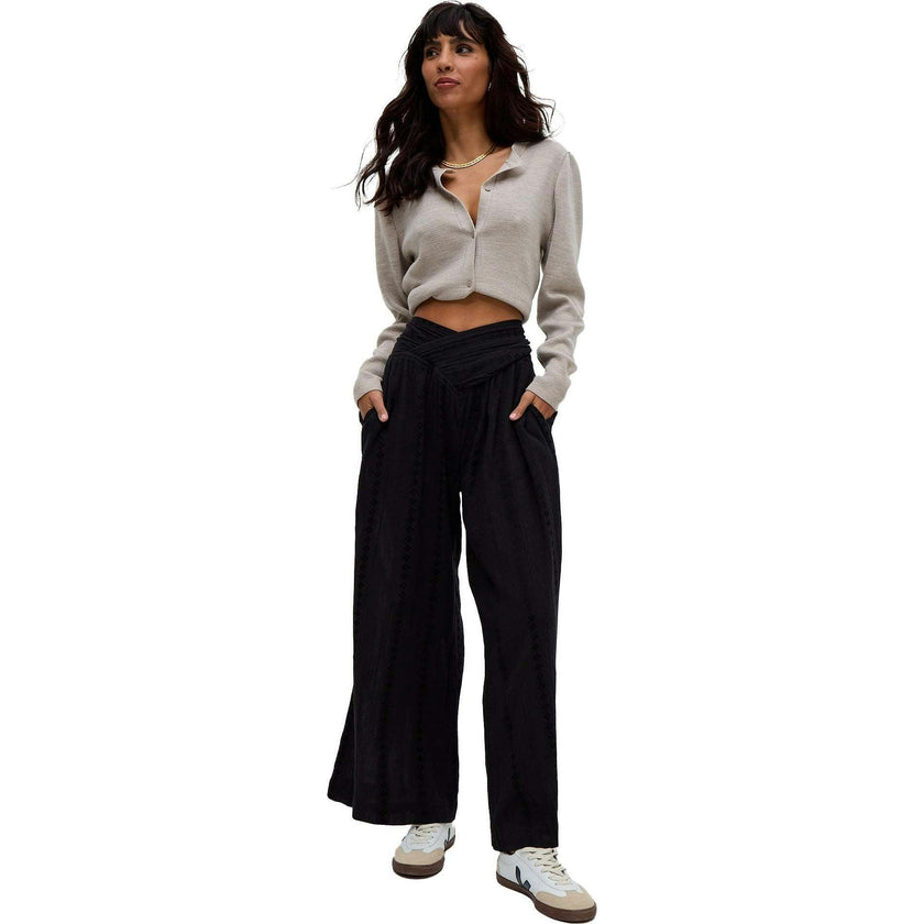 Farrah Wide Leg Jacquard Trouser