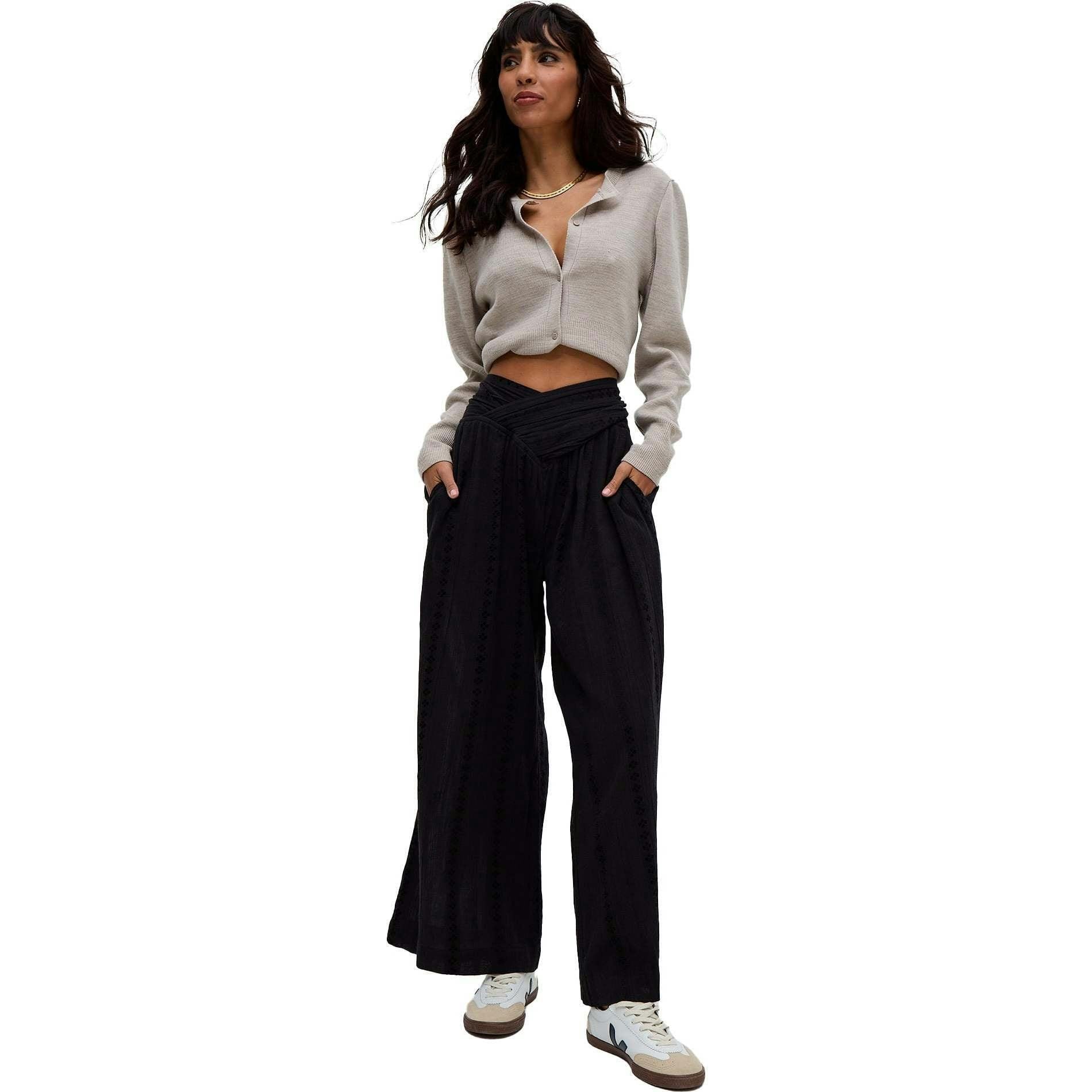 Farrah Wide Leg Jacquard Trouser