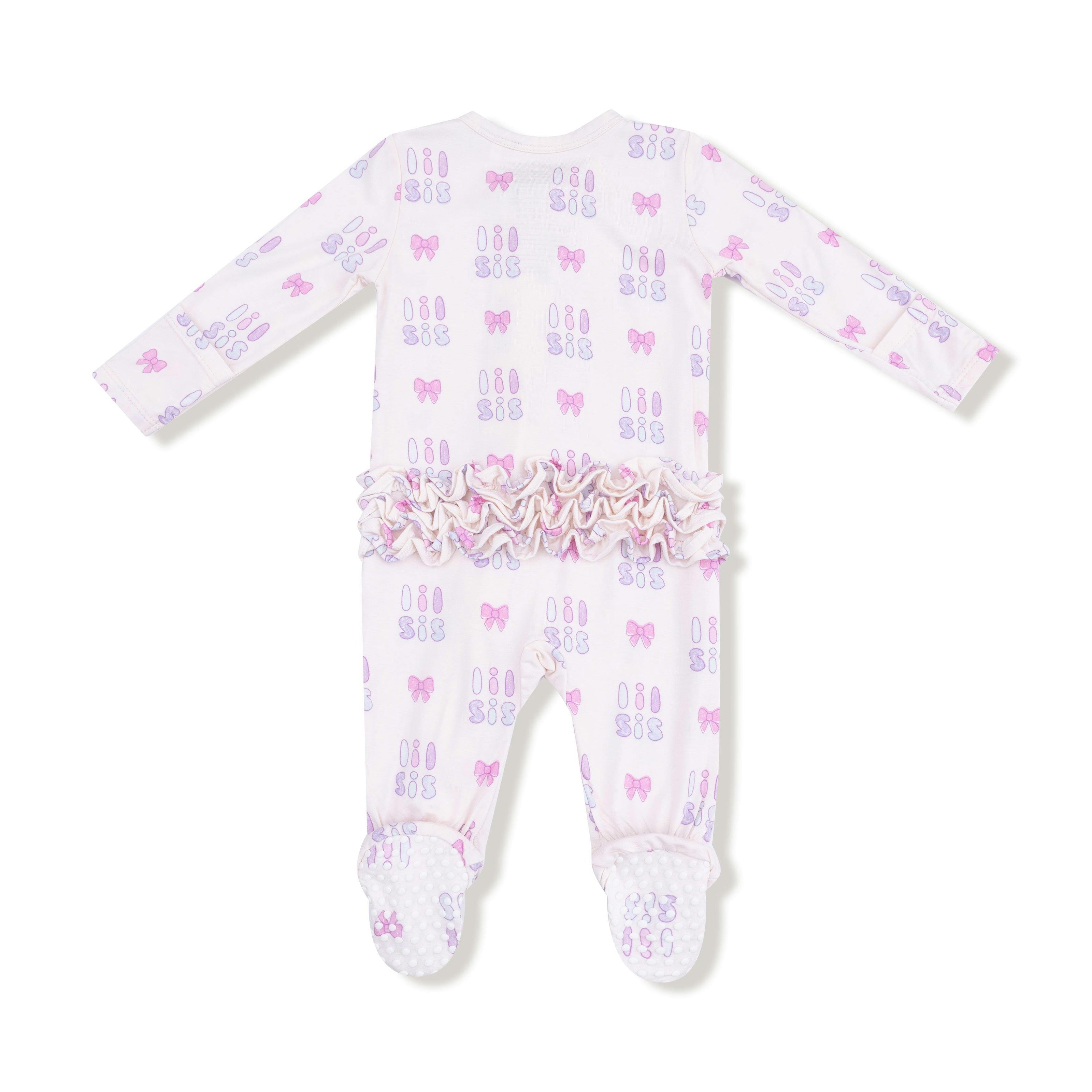 Lil Sis - 2 Way Zipper Ruffle Back Footie