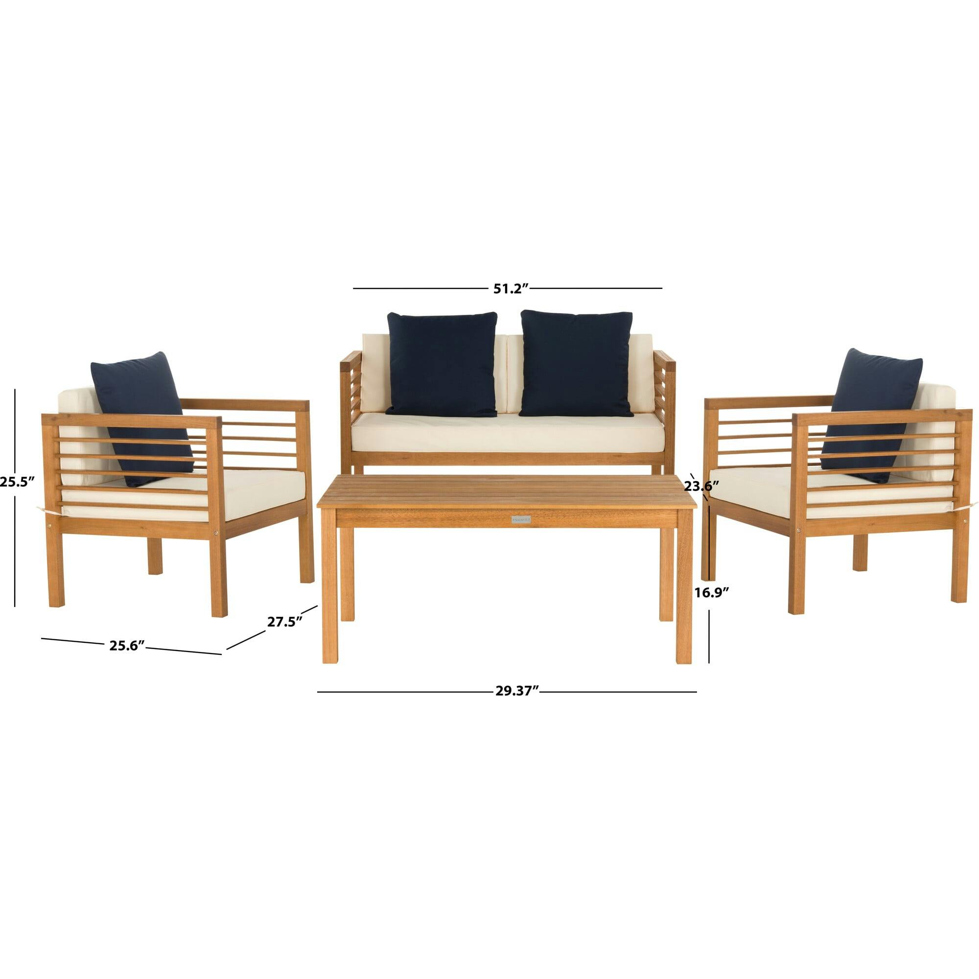 Alda Eucalyptus 4-Piece Outdoor Set