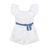 Organic Seersucker Ruffle Romper