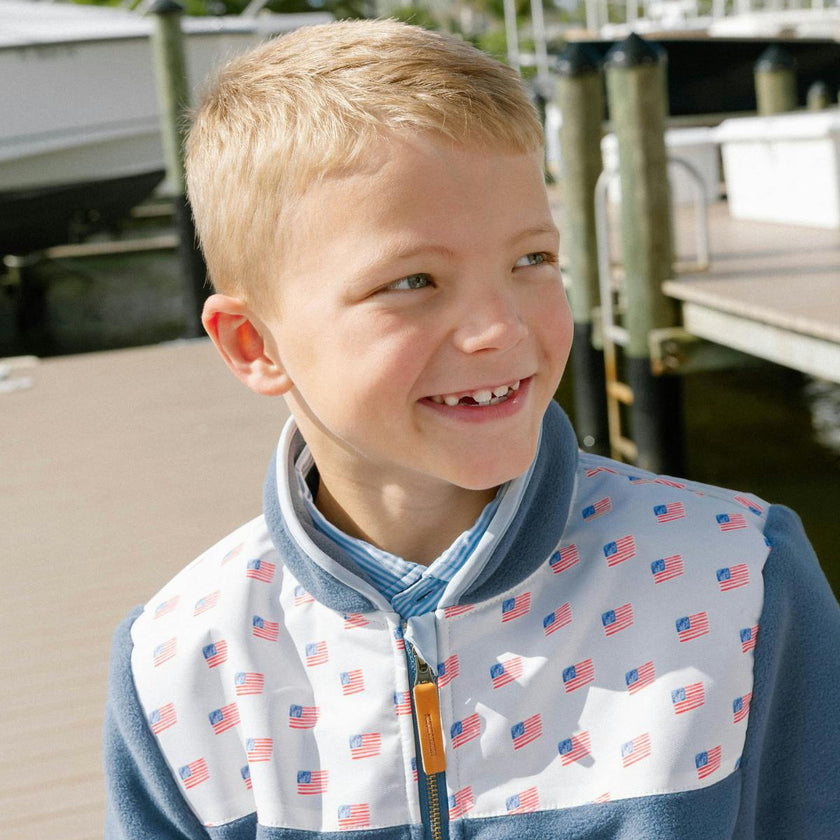 Kids American Flag Fleece Jacket
