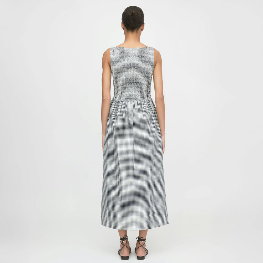The Cosima Nap Dress - Black/Sand Gingham