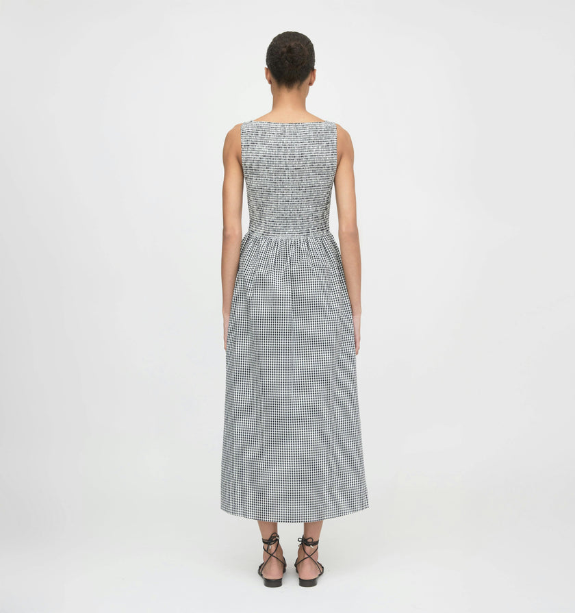 The Cosima Nap Dress - Black/Sand Gingham