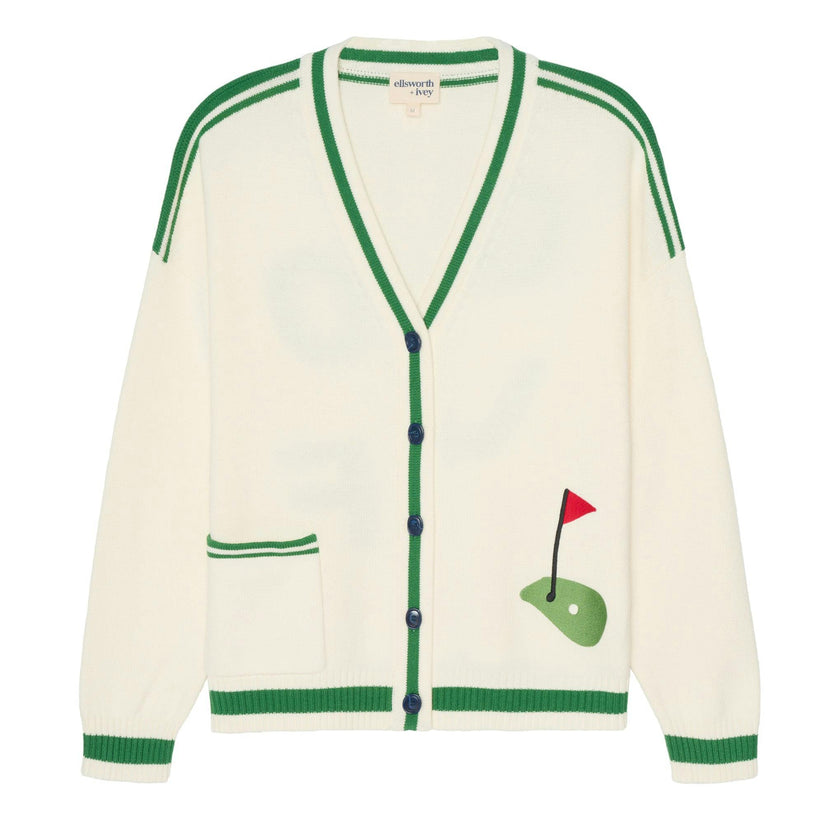 Emily Varsity Cardigan - Golf