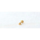 Heart Titanium Flat Back Stud Earring