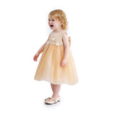 Champagne Zinara Ribbon Bloom Gown