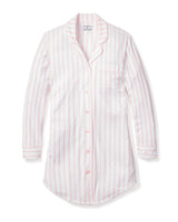 Women's Pima Nightshirt in Pink Stripe