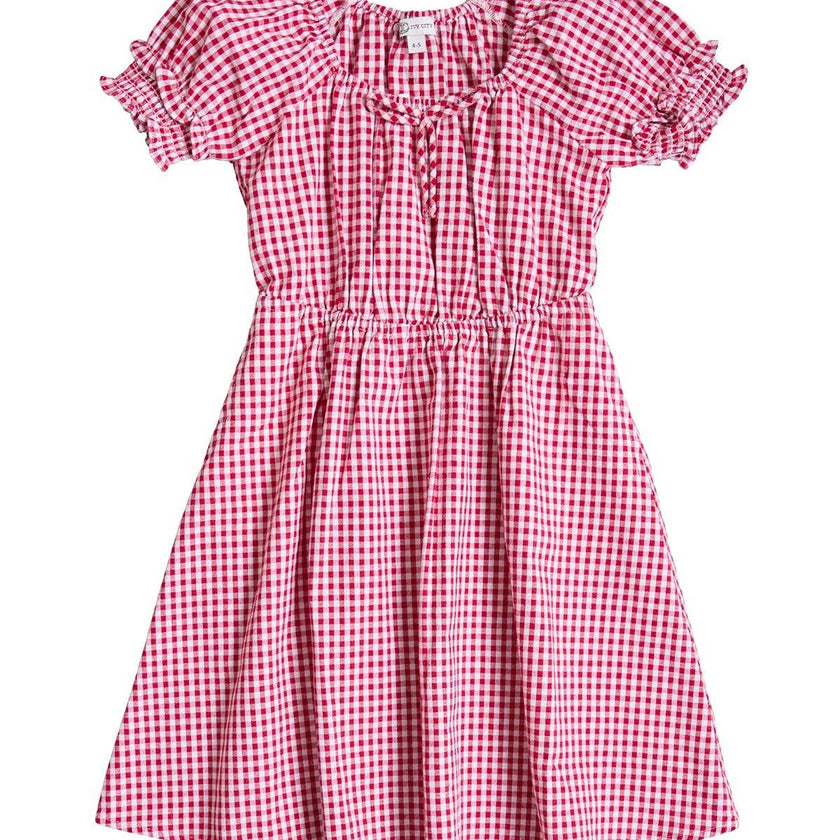 Mini Jessie Dress in Red Gingham