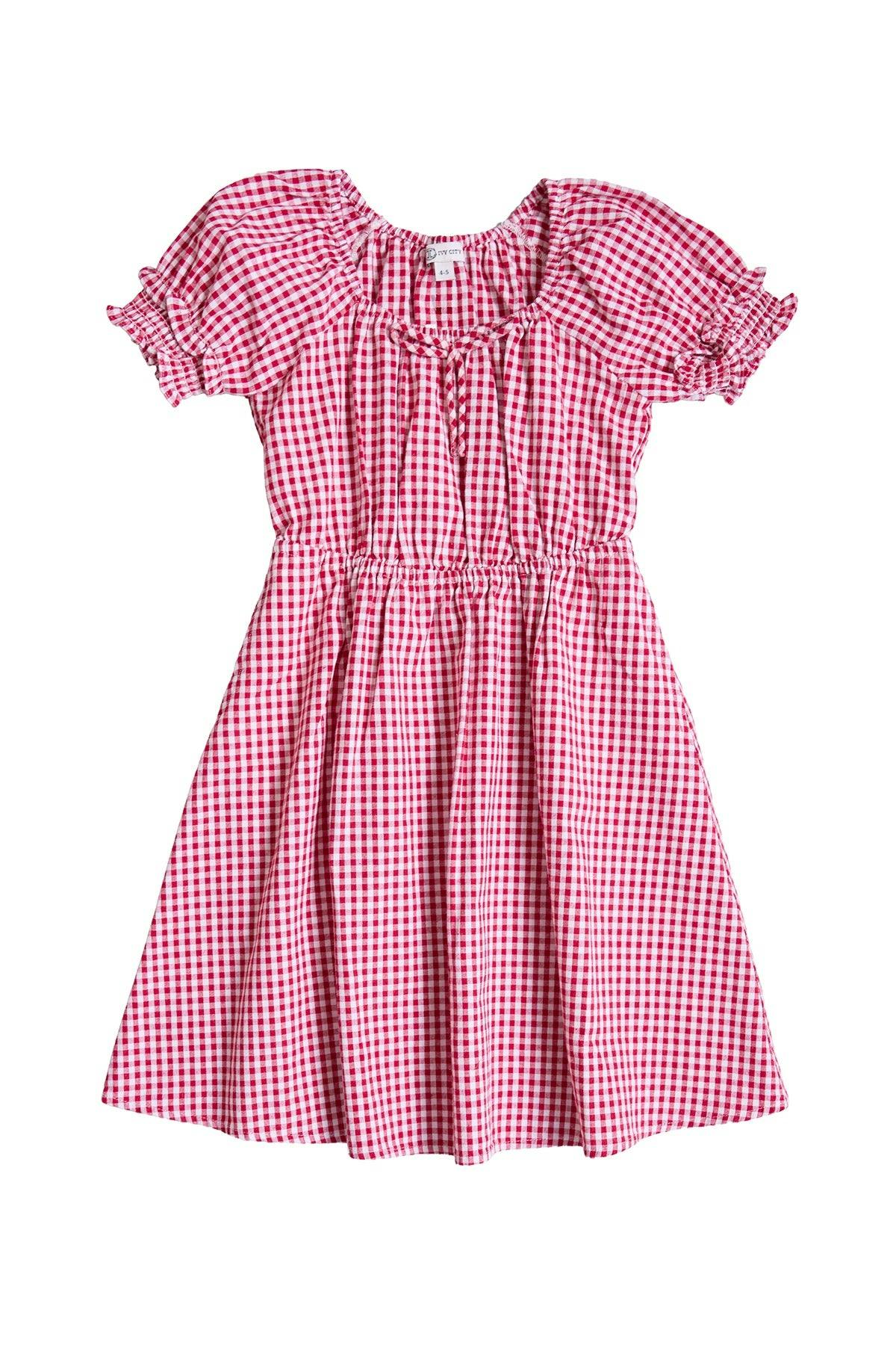 Mini Jessie Dress in Red Gingham