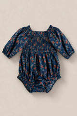Baby Madeline Romper in Midnight Vibrant Chintz