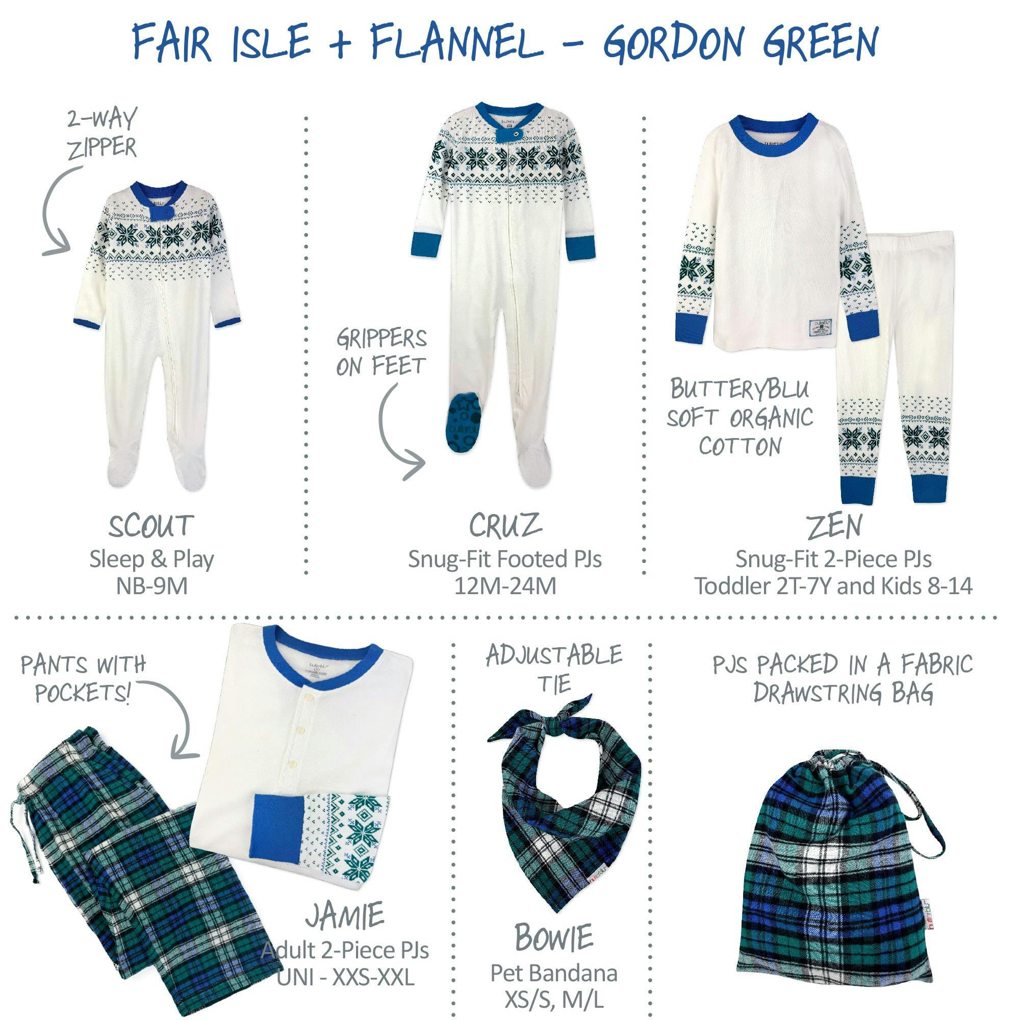 FAIR ISLE + FLANNEL Matching Family Christmas Pajamas