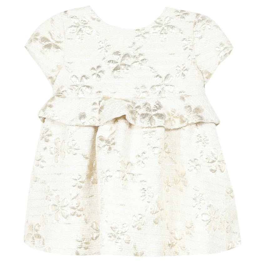 TARTINE ET CHOCOLAT Pearl Floral Jacquard Baby Dress
