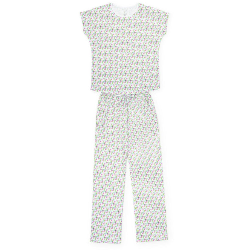 Marcia Women's Pajama Pant Set - Mod Holiday Pink