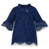 The Floral Lace Dress , blue