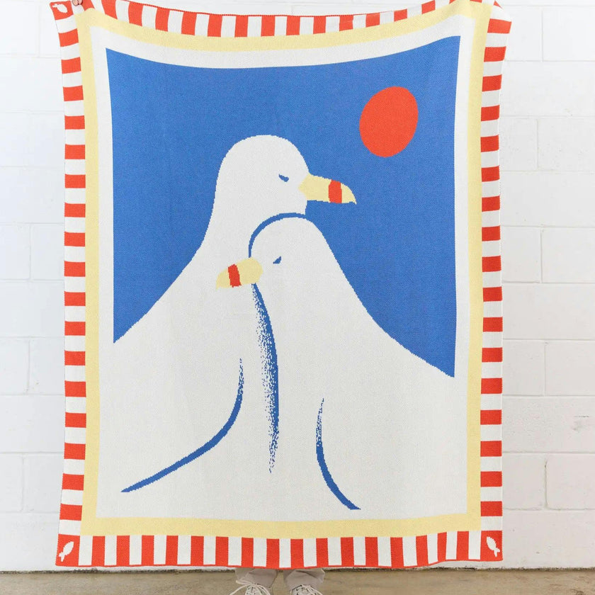 Lovebirds Knit Blanket