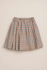 Mini Addison Skort in Chestnut Gingham