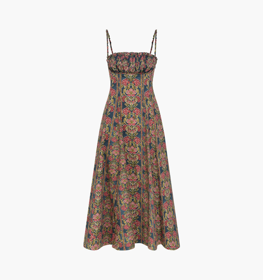 The Maisie Dress -  Stowell Medallion Stripe