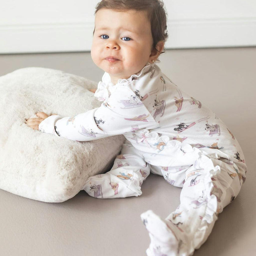 Ski Pups Girl Baby Pajama