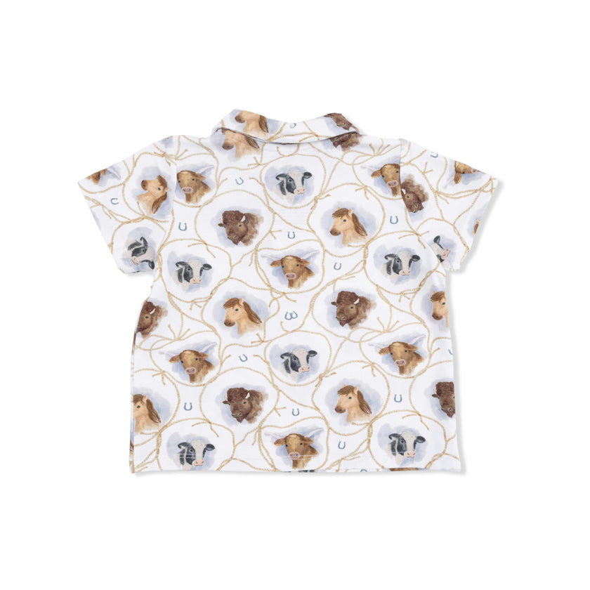 Farm Animals Rope Cameos Uni - Polo with Casual Short