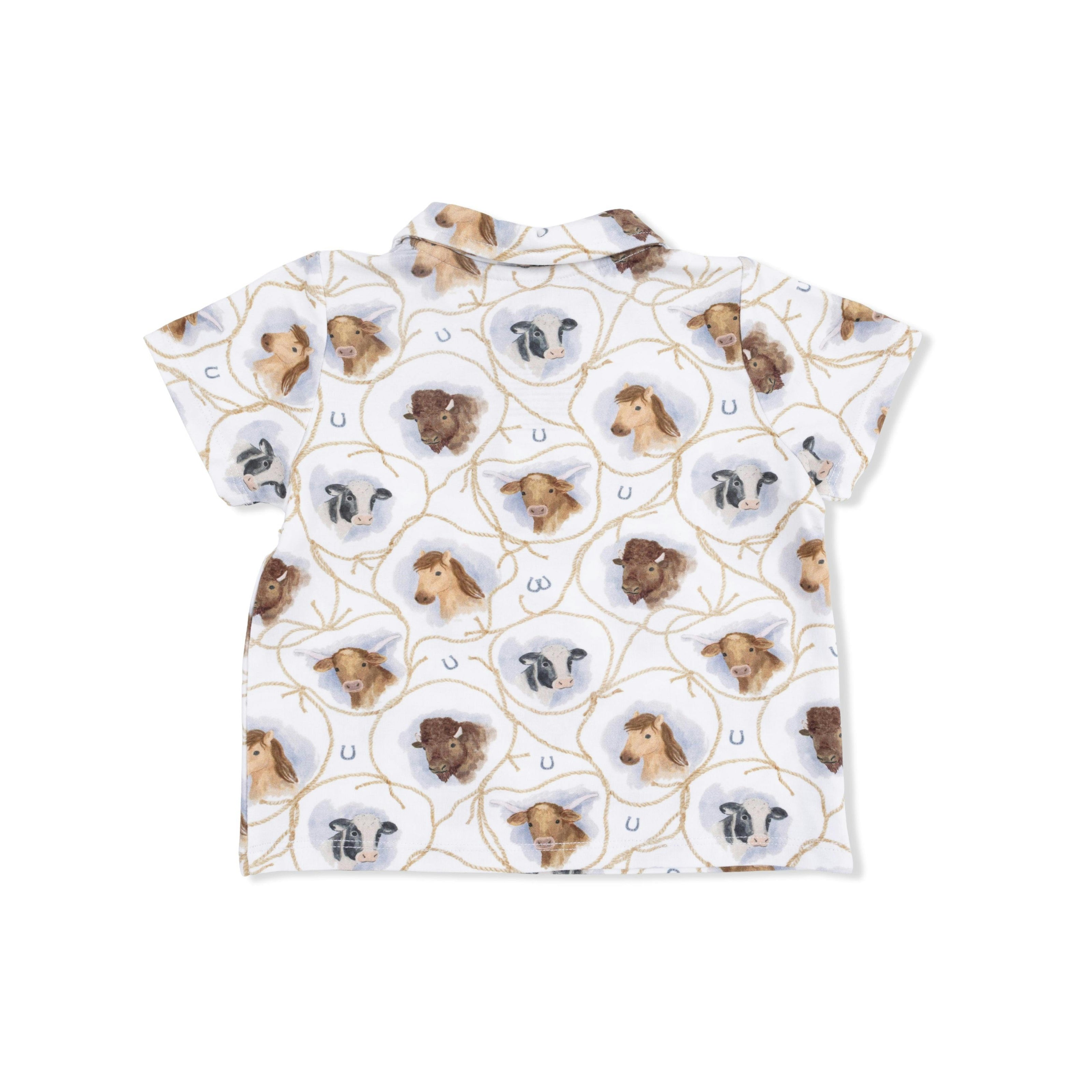 Farm Animals Rope Cameos Uni - Polo with Casual Short
