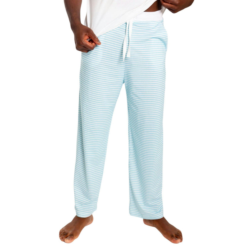 Men's Sky Blue Jersey PJ Pants - Organic Stretch Cotton
