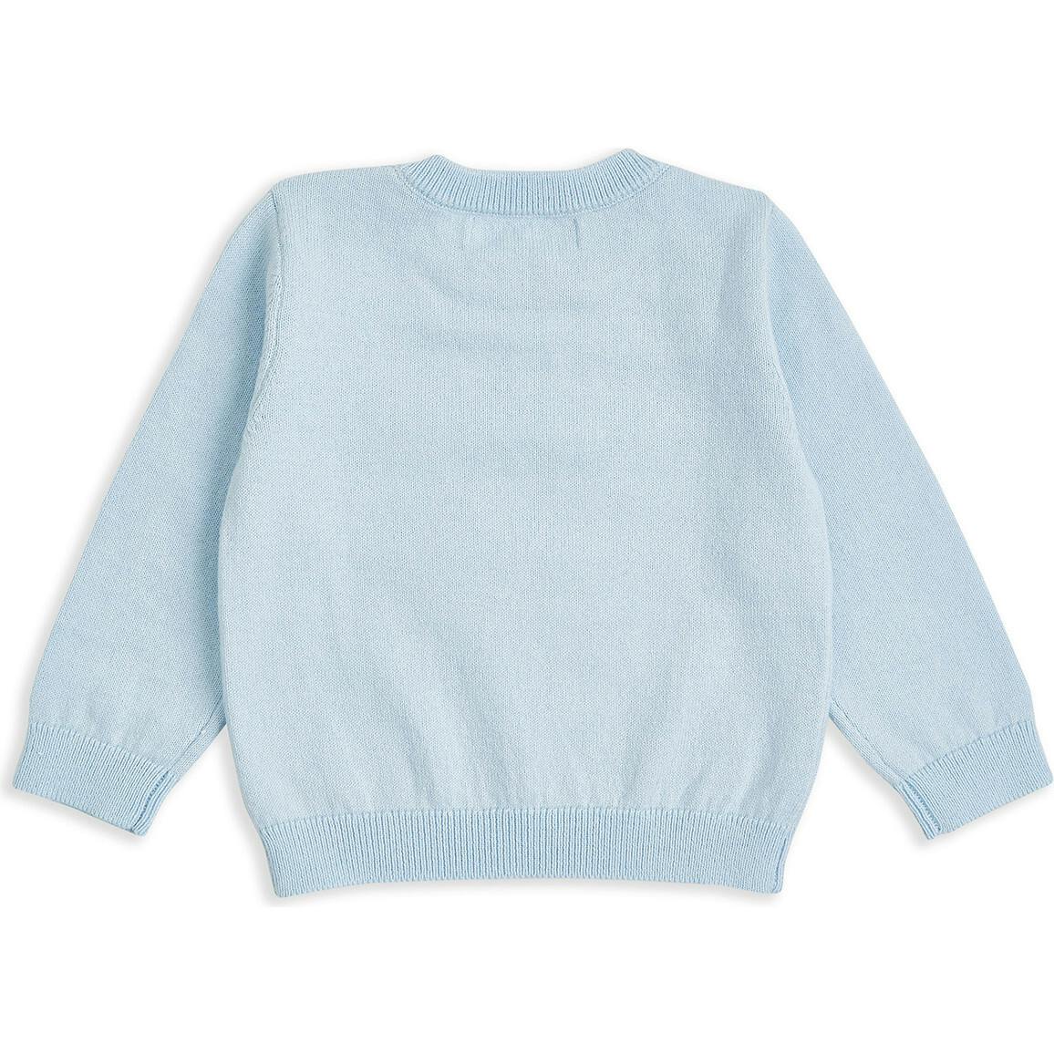 Pointelle Crown Crawler Set - Blue