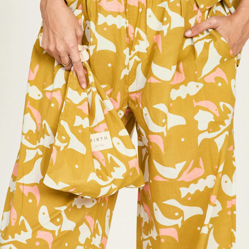 Pajama Pant Set in Canary