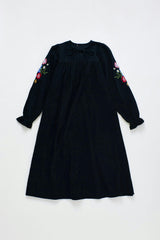 FLORECITAS EMBROIDERY DRESS BLACK