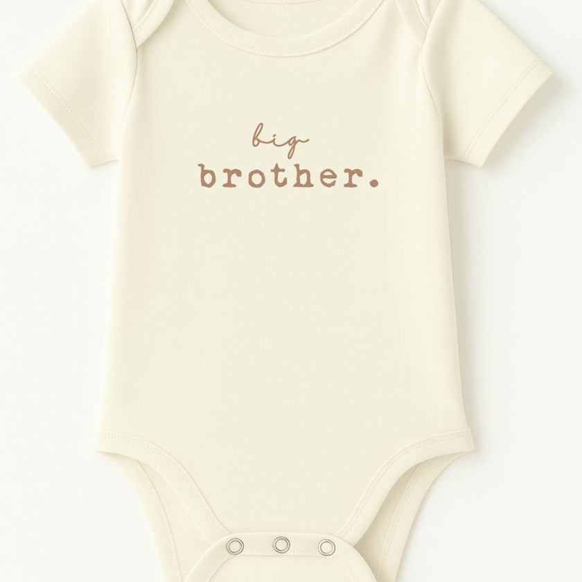 Big Brother Clay Organic Cotton Short Sleeve Baby Bodysuit