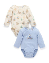 2 Pack Bodysuit Wolf Cub Print