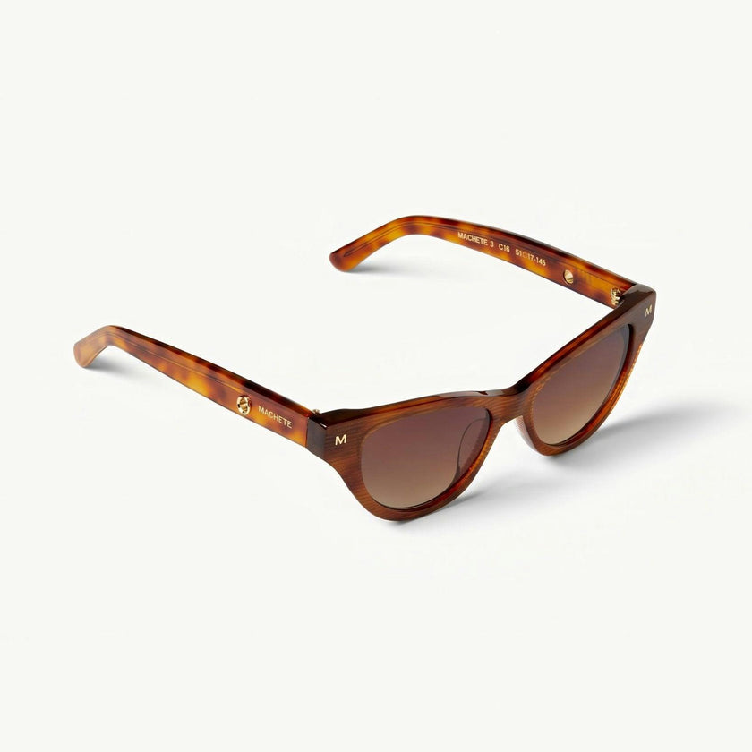 Suzy Sunglasses in Dark Tortoise Stripe