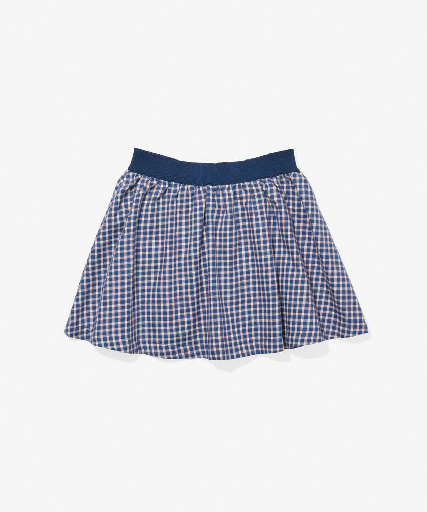 Carter Skirt, Marine Tiny Check