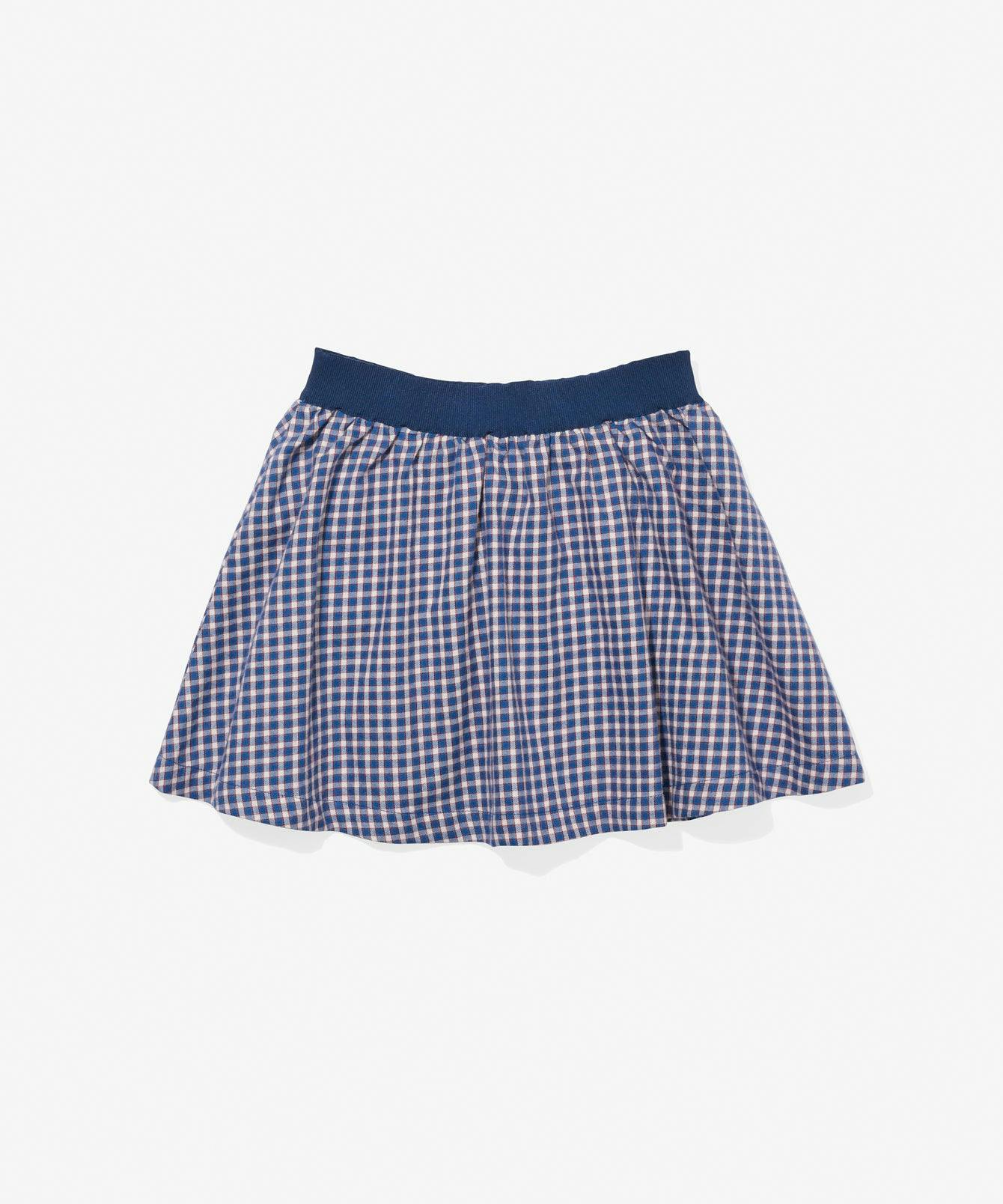 Carter Skirt, Marine Tiny Check