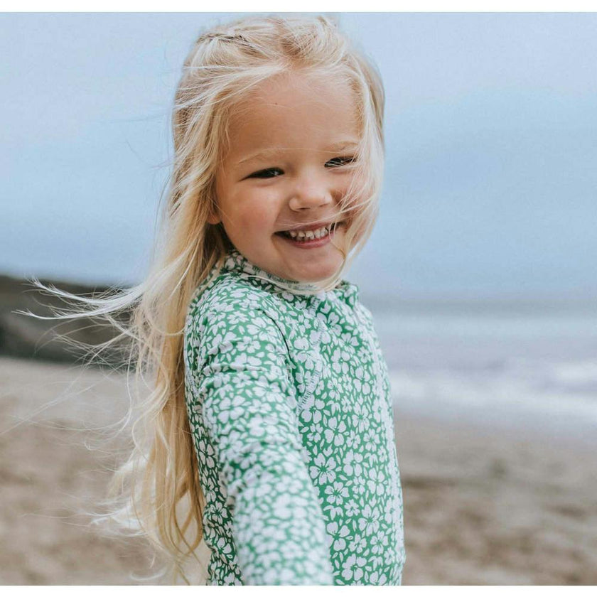 Reese 2-Piece Long Sleeve Peplum Top & Bottom Swimwear
