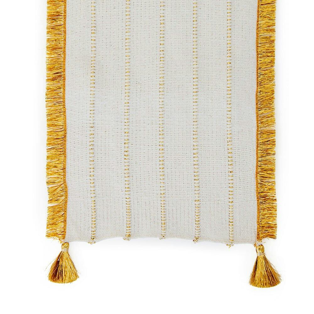 Gold Fringe Table Runner