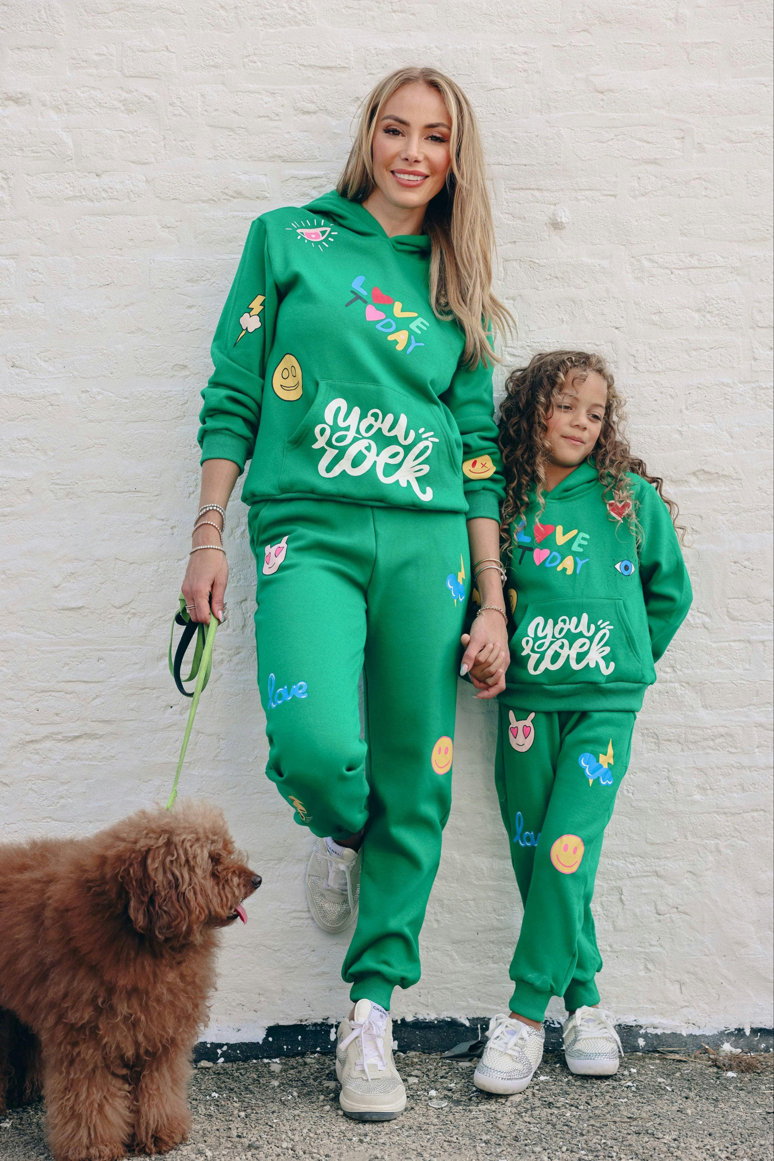 You Rock Doodle Print Hoodie And Pant Set