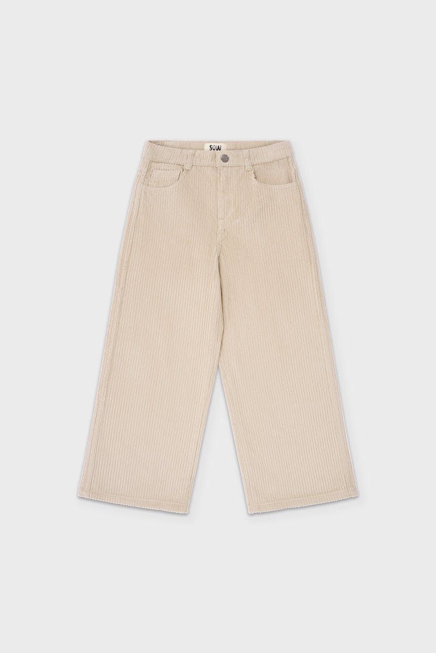 Organic Cotton Corduroy Wide Leg Pant