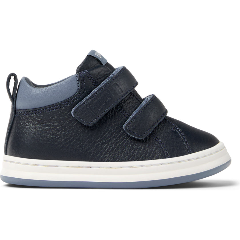 Kids Runner Leather Sneakers, Navy