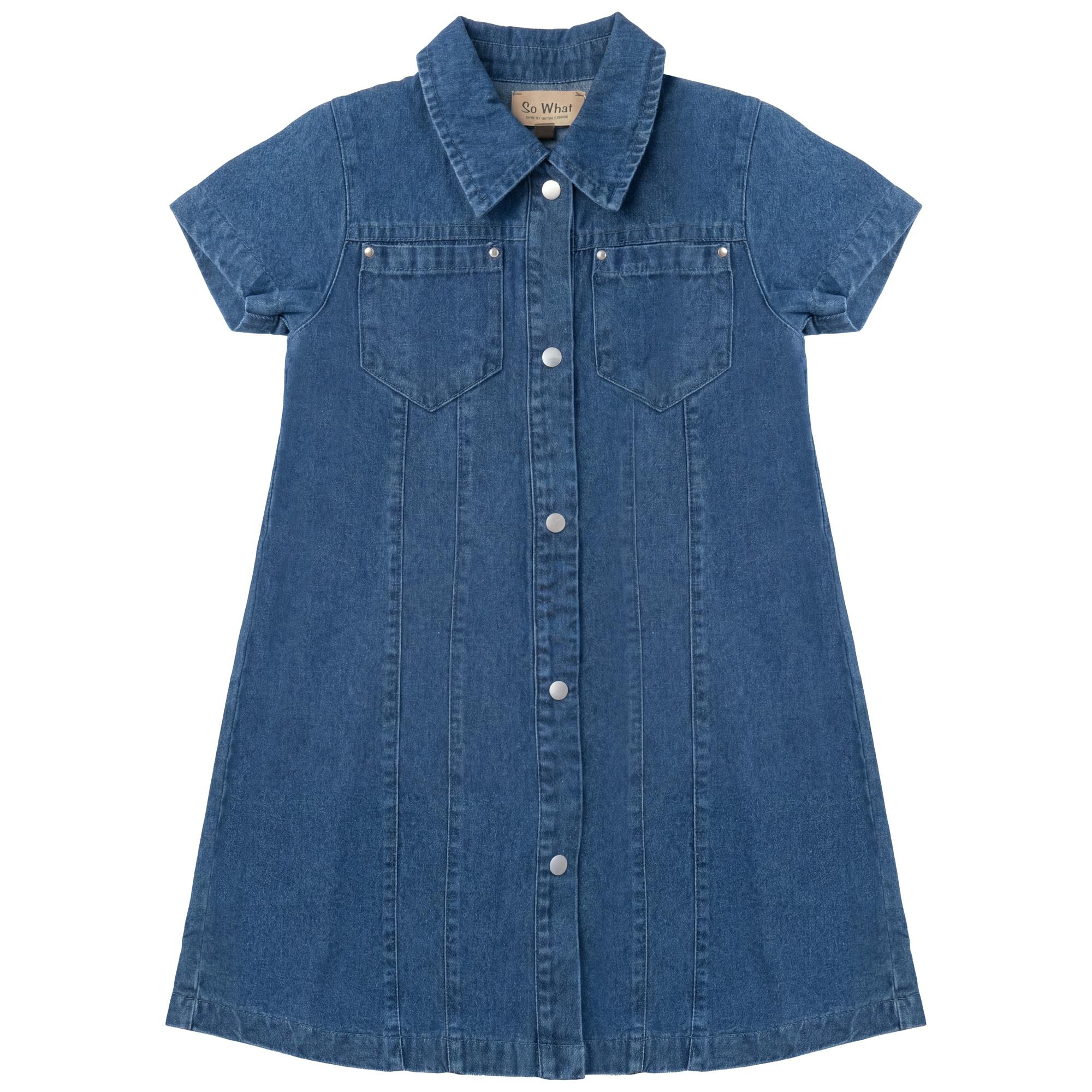Colored Denim Dress