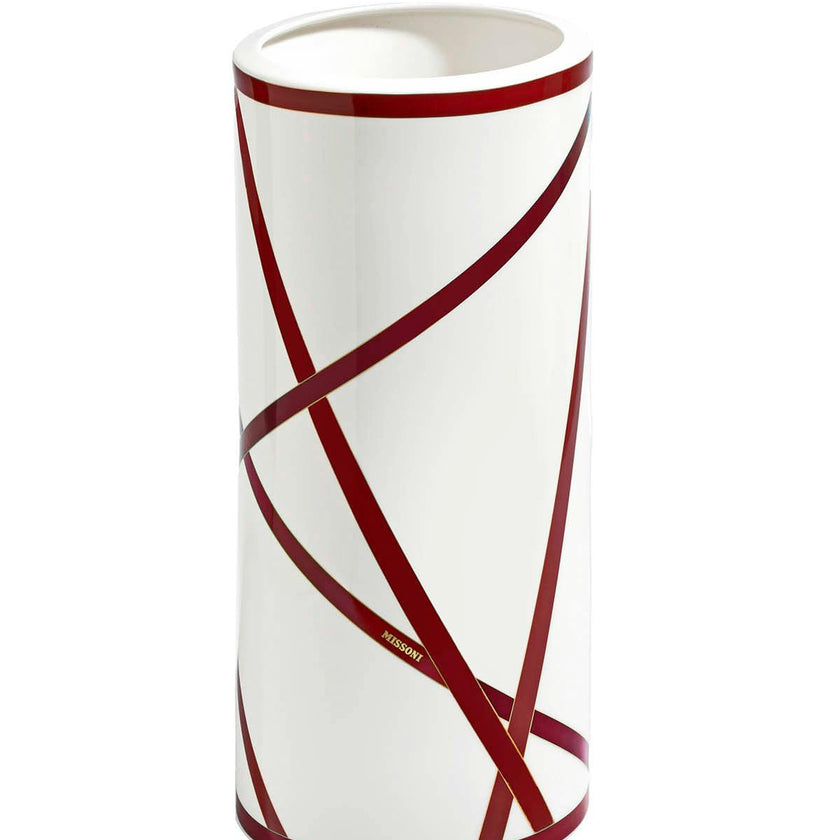 NASTRI BORDEAUX High Vase - Ø 16* H. 36 Cm