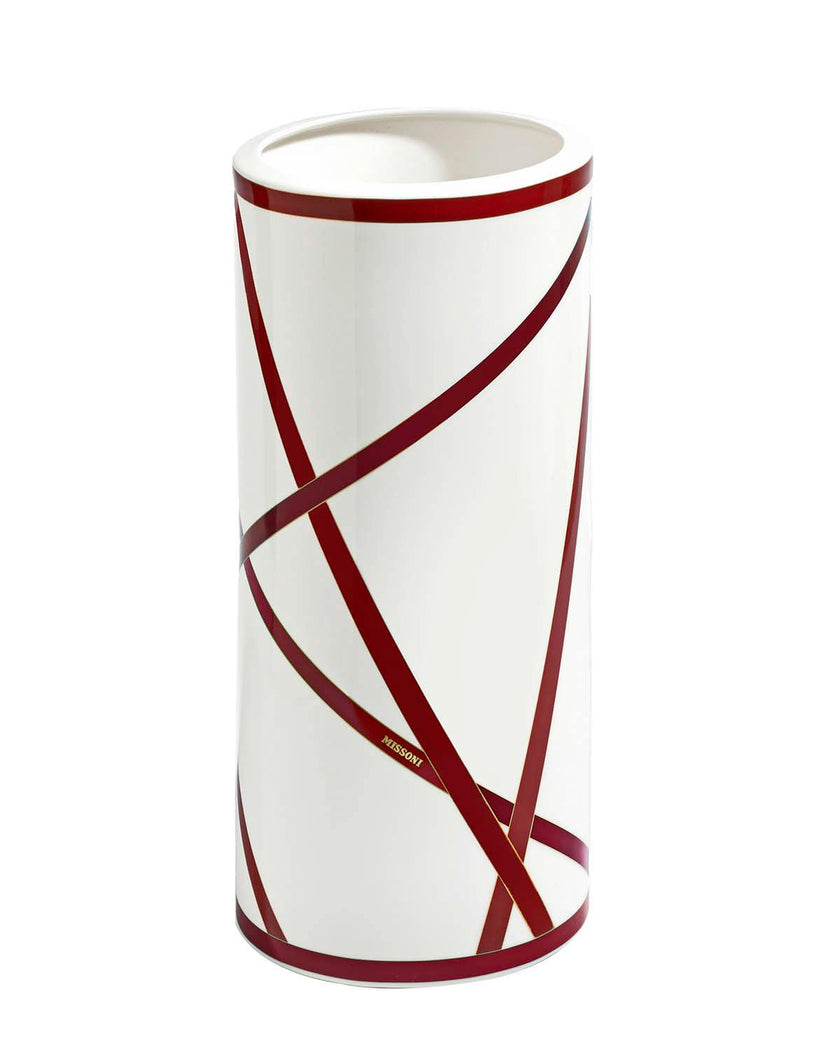 NASTRI BORDEAUX High Vase - Ø 16* H. 36 Cm